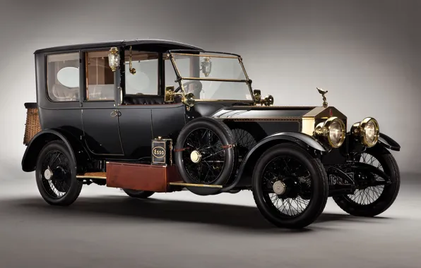 Picture retro, Ghost, car, Silver, Rolls-royce, 1915
