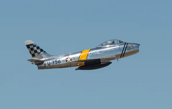 Picture the sky, flight, the plane, pilot, F-86 Sabre