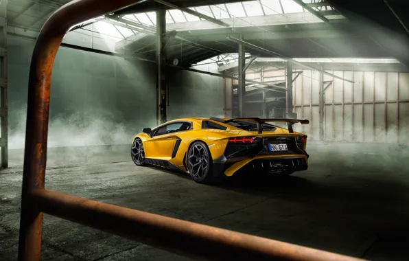 Picture auto, yellow, Wallpaper, Lamborghini, supercar, back, Aventador, Lamborghini, Novitec, Torado, LP 750-4