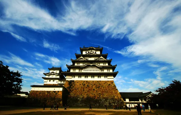 Picture the sky, Japan, Japan, Himeji Castle, castle of the White Heron