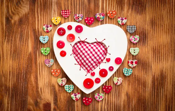 Picture love, heart, hearts, buttons, love, heart, wood, hearts, wooden, buttons