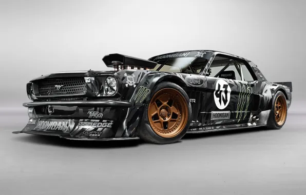 Picture Mustang, Ford, Front, 1965, RTR, Block, Ken, Gymkhana, Hoonicorn, SEVEN, 845 hp