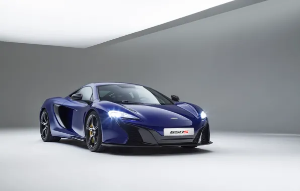 Picture McLaren, Blue, Coupe, Supercar, Supercar, 2014, 650S