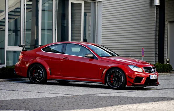 Picture red, coupe, Mercedes, red, Mercedes, AMG, Coupe, Black Series, C63