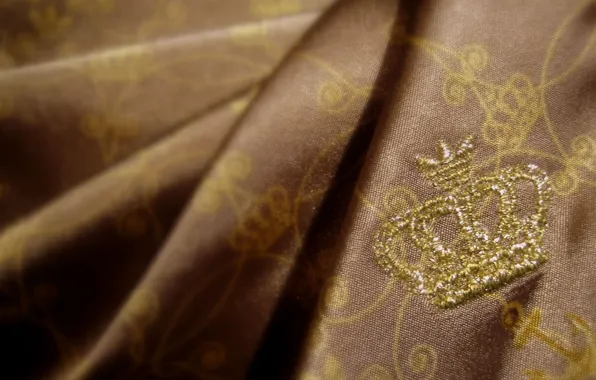 Picture gold, crown, fabric