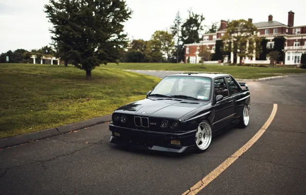 Picture black, tuning, BMW, BMW, black, tuning, E30
