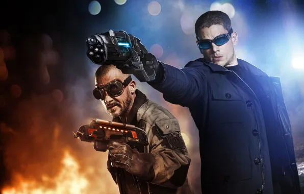 Picture Action, Fantasy, Bad, Fire, Wentworth Miller, Men, and, Wallpaper, Guns, Ice, Weapons, DC Comics, Dominic …