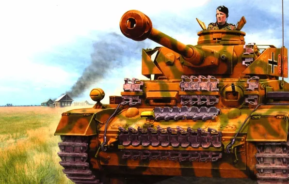 Picture figure, A IV, the Germans, tanker, Panzerkampfwagen IV, German medium tank, Pz. IV, Panzerkampfwagen IV, …