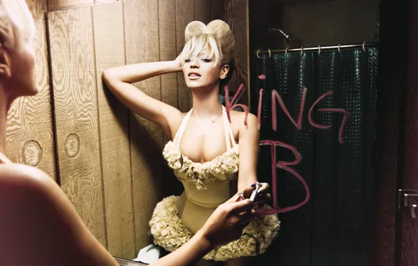 Picture Look, Blonde, Sponge, Mirror, Beyonce Knowles, Singer, Figure, Celebrity, King B
