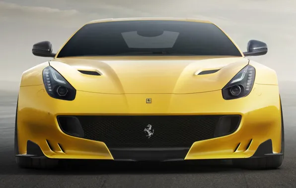 Picture Ferrari, Background, Ferrari, Yellow, The front, FAS, F12TDF