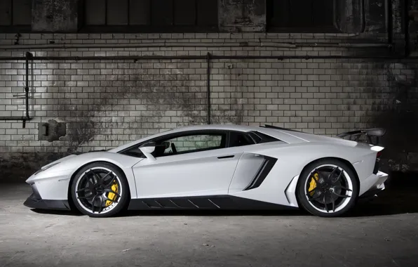 Picture Lamborghini, white, tuning, aventador, novitec
