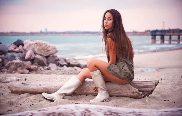 Picture look, shore, boots, Marina
