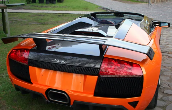 Picture spoiler, rear view, Lamborghini, status design lamborghini, murcielago roadster