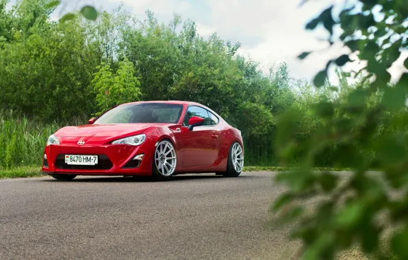 Picture Red, Car, Nature, Sport, Summer, Road, FR-S, Scion