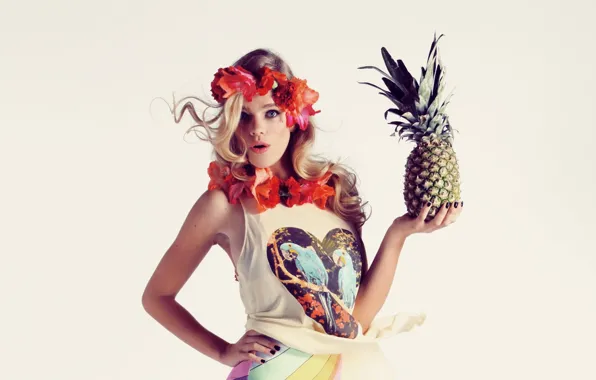 Picture girl, sexy, background, model, hair, pineapple, sexy, beauty, Valerie van der Graaf, Valerie van der …