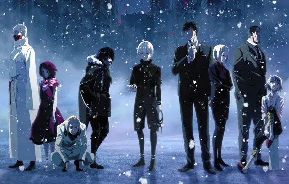 Picture snow, Tokyo Ghoul, Ken Kanek, Tokyo Ghoul, Access Aya Gusto, Tatara, Suzuya Juuzou, Yukinori Shinohara, …