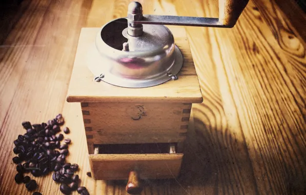 Picture old, coffee, coffee beans, murzenko, coffee grinder