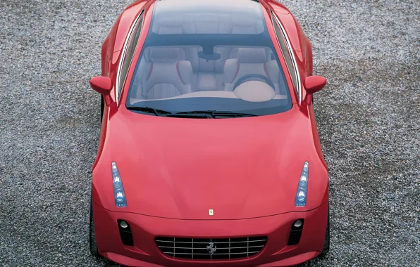 Picture ferrari, 2005, by Giorgetto Giugiaro, Beautiful red, Tokyo Motor Show, Ferrari GG50, concepts