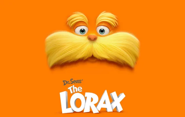 Picture mustache, cartoon, the lorax, The Lorax