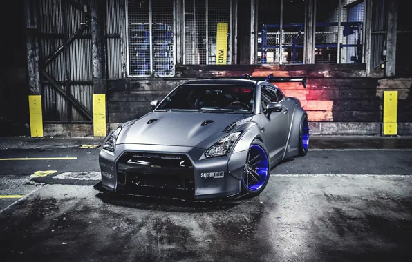 Picture Nissan, GT-R, Car, Front, Tuning, Wheels, Spoiler, Liberty Walk