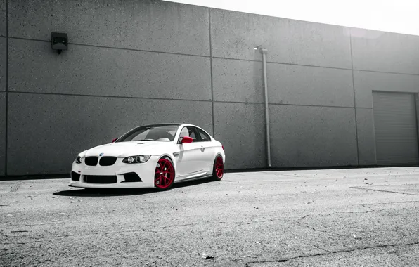 Picture white, tuning, BMW, BMW, white, front, E92