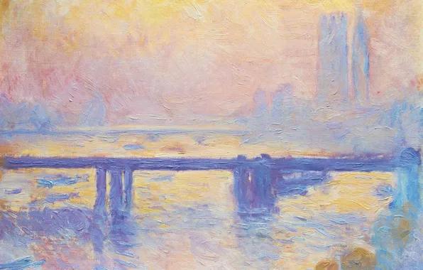 Picture picture, the urban landscape, Claude Monet, Bridge To Charing Cross