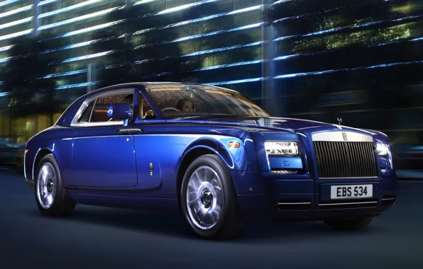 Picture blue, Rolls-Royce, Phantom, car, luxury, coupe, rolls-Royce