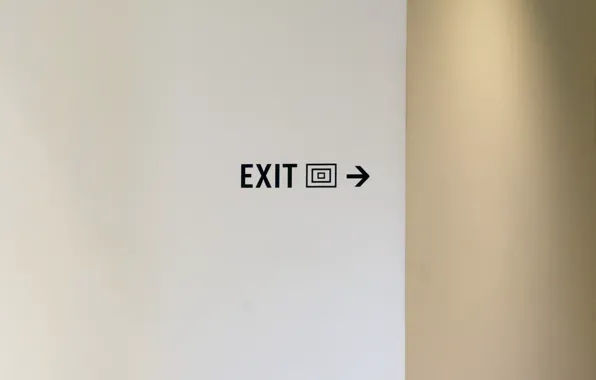Picture background, wall, exit