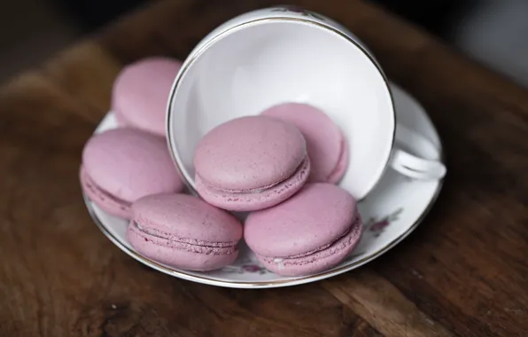 Picture pink, food, cookies, cakes, macaron
