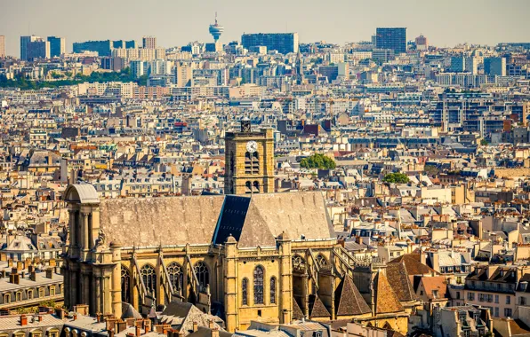 Picture France, Paris, home, Sunny, megapolis, the view from the top