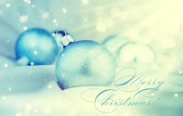 Picture snow, glare, holiday, balls, toys, New year, bokeh, Merry Christmas, Christmas