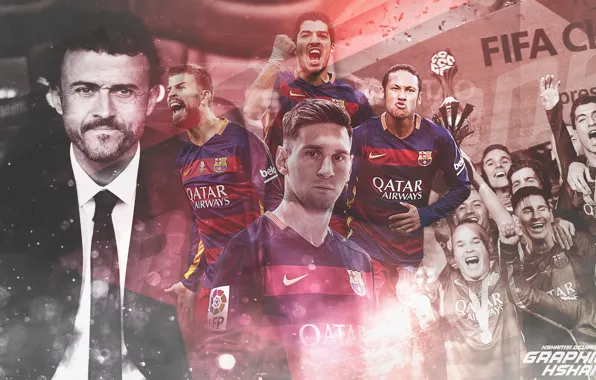Picture football, Barcelona, Barcelona, Messi, Messi, Neymar, Neymar, Peak, Suarez, Spades, Suarez, Luis Enrique