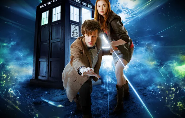Picture girl, fiction, male, the series, Doctor Who, Doctor Who, the TARDIS, police box, Matt Smith, …