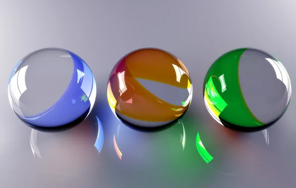 Picture Balls, Balls, Glass Beads, Glassy