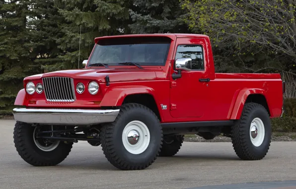 Picture trees, red, concept, jeep, SUV, the concept, pickup, jeep, j-12