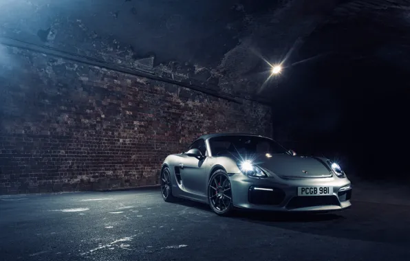 Picture lights, the evening, Porsche, lane, Boxster, Spyder