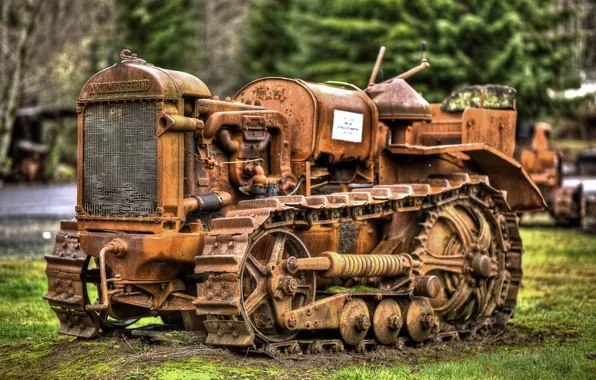 Picture tractor, old, rarity