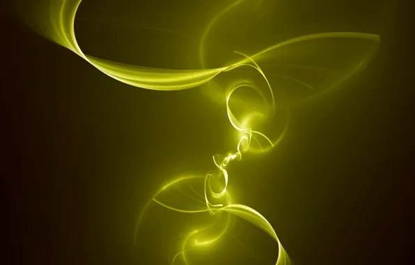 Picture light, line, yellow, abstraction, green, color, zigzag