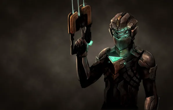 Picture the dark background, weapons, costume, dead space