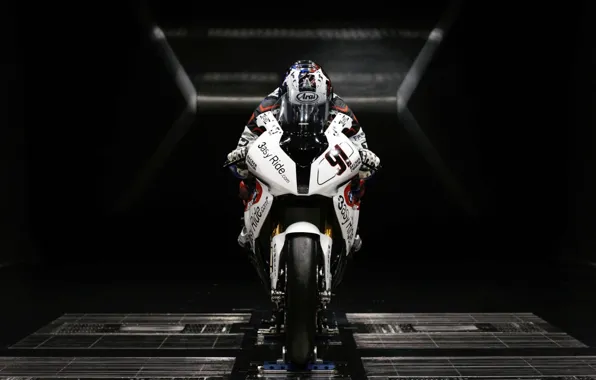Picture white, BMW, motorcycle, sports, sportbike