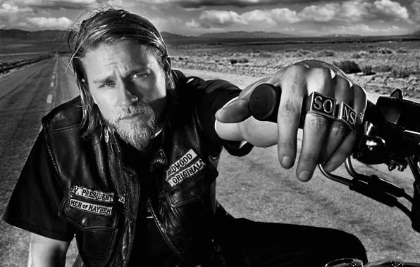 Picture the series, biker, actor, motorcyclist, Charlie Hunnam, Sons of Anarchy, Charlie Hunnam, Sons of anarchy