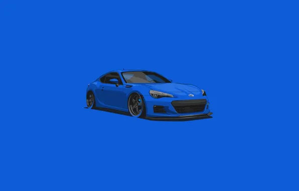 Picture Subaru, Car, Blue, BRZ, Minimalistic