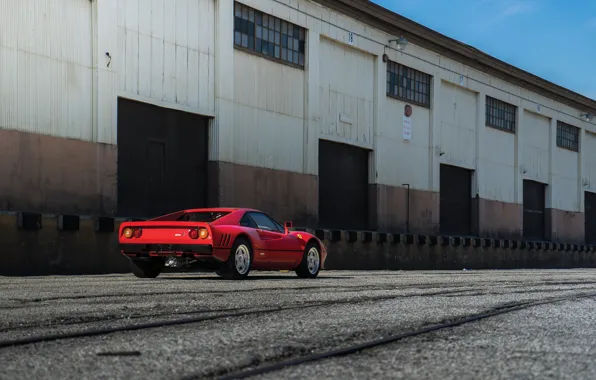 Picture red, Ferrari, Red, sports car, sportcar, GTO, classic, urban, 288