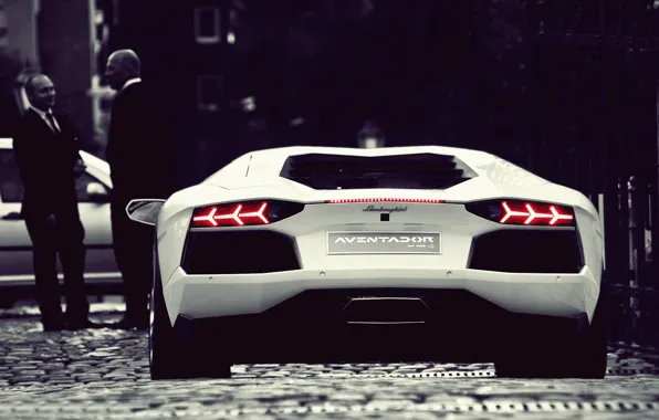 Picture Lamborghini, Lambo, White, Street, Aventador, LP 700-4