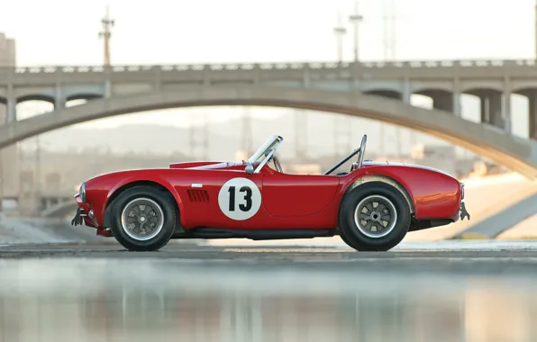 Picture Shelby, Red, race, Cobra, 1964, competition, 289