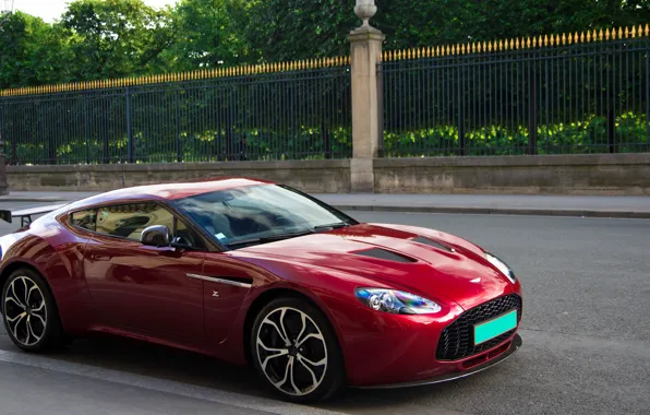 Picture Aston Martin, Paris, Red, France, V12, Supercar, Zagato