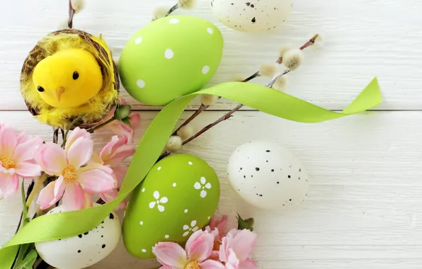 Picture flowers, eggs, spring, Easter, Verba, flowers, spring, Easter, eggs, decoration, Happy, willow