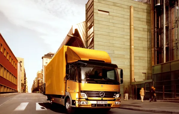 Picture Mercedes, Truck, Road