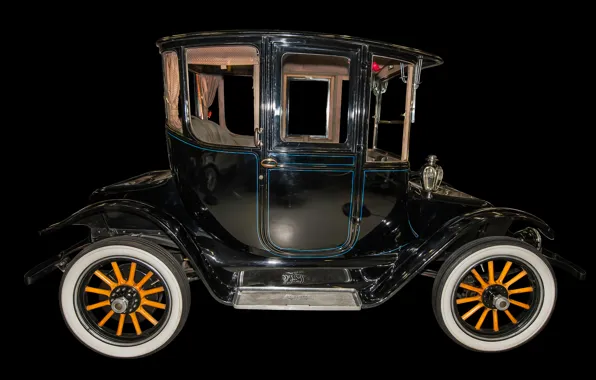 Picture retro, car, Detroit Electric, 1917