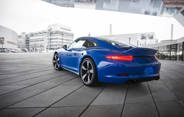 Picture blue, 911, Porsche, Porsche, rear view, GTS, Club Coupe